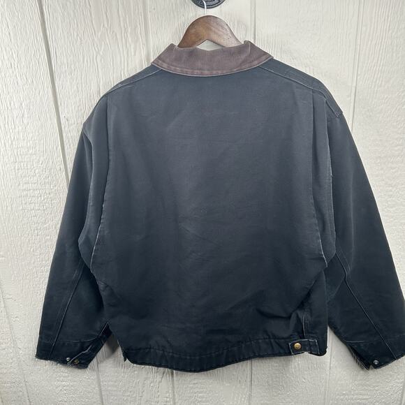 Vintage Blanket-lined Carhartt Detroit Jacket J01 BLK “Black” Men’s XL - Picture 3 of 8